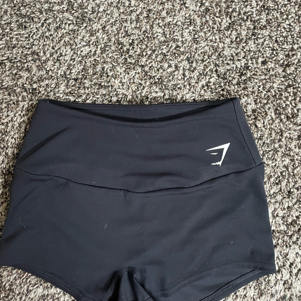 Black gymshark shorts. womens size small. only worn a couple times.